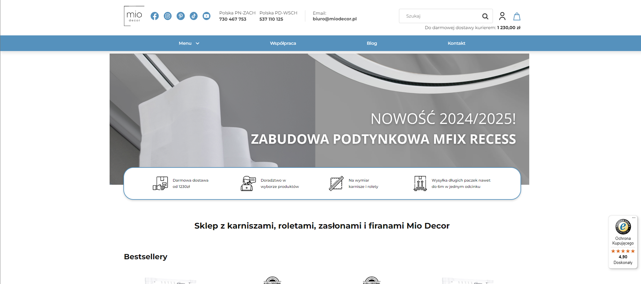 Modne firany i zasłony to nie wszystko - gdzie szukać solidnych elementów montażowych?