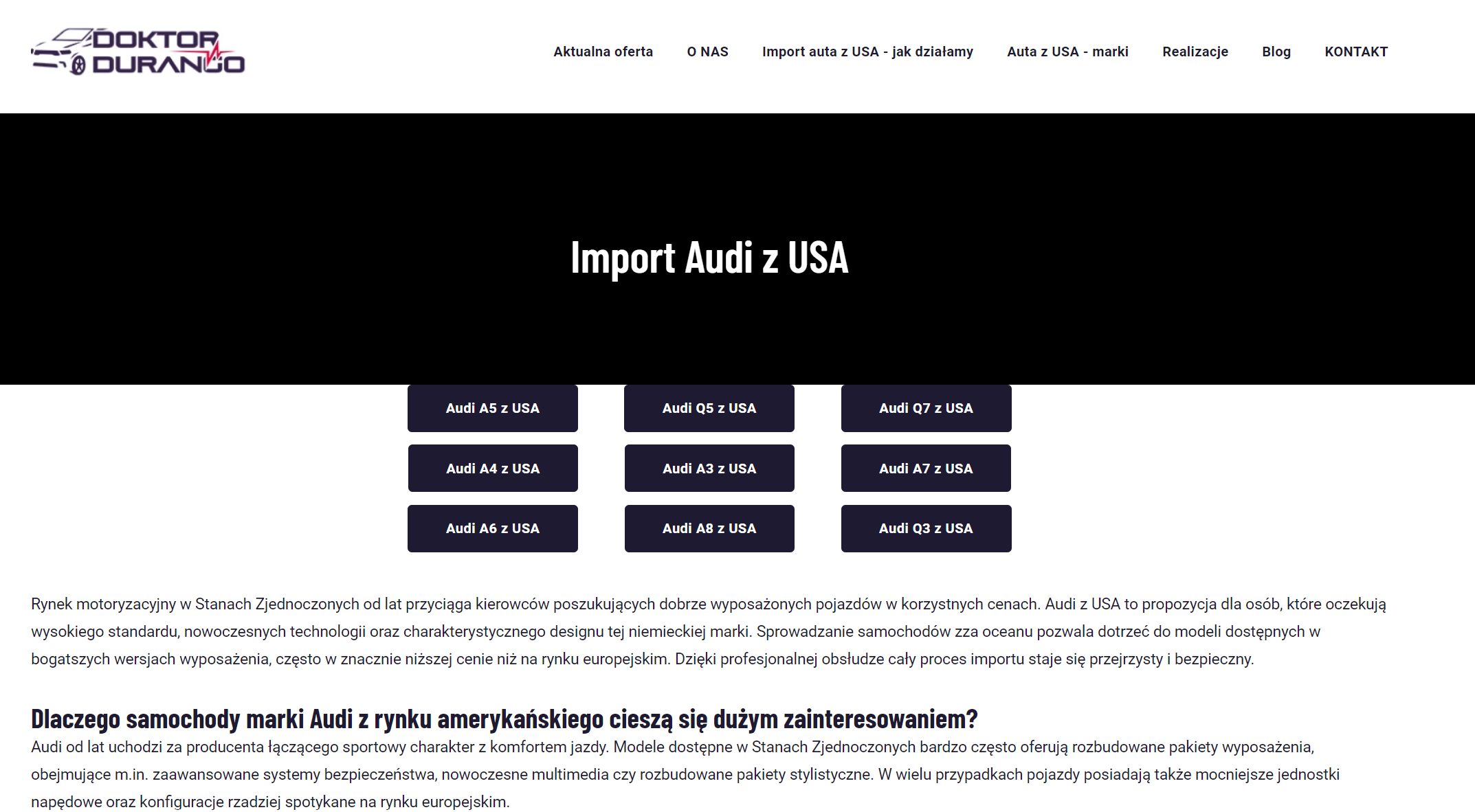 Czy import Audi z USA bardziej opłaca się w przypadku aut premium, sportowych czy rodzinnych?
