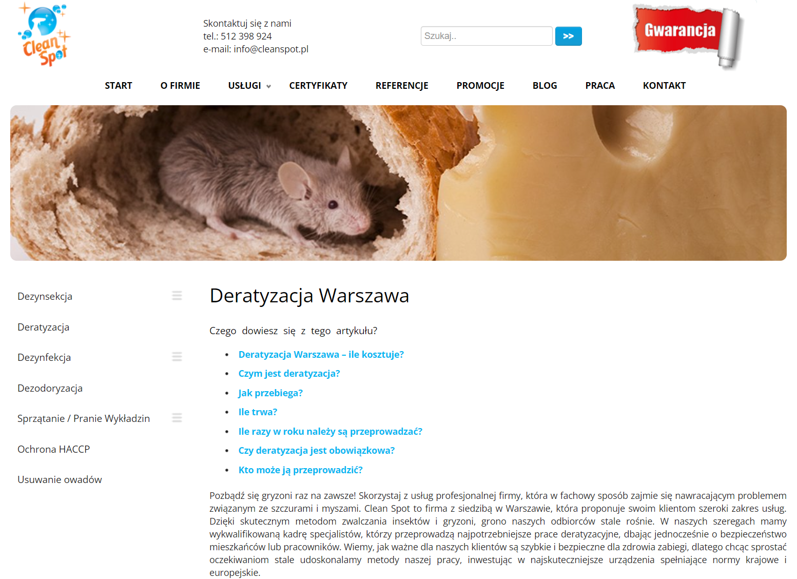 Obowiązkowa deratyzacja w Warszawie - co powinni wiedzieć właściciele nieruchomości i firm?