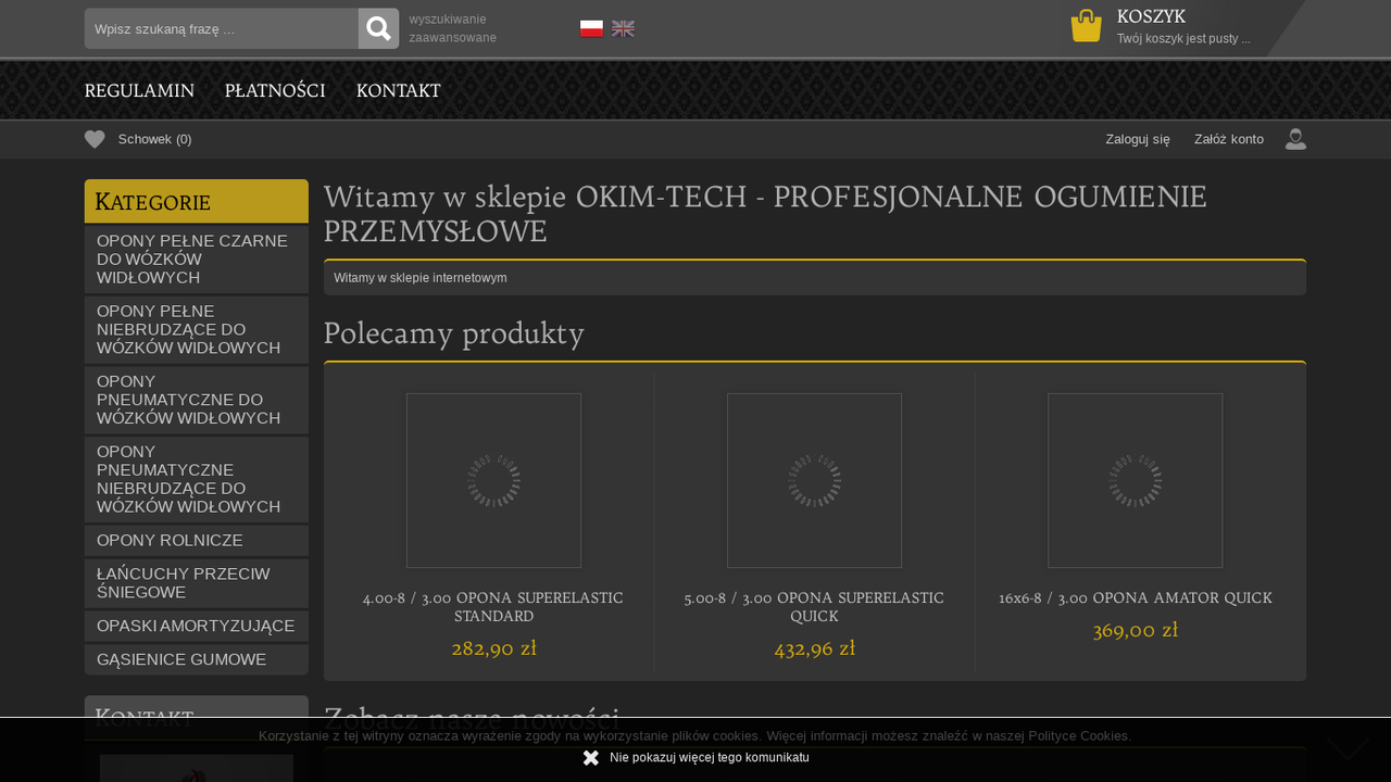 Zrzut strony OKIM-TECH Ogumienie przemysłowe