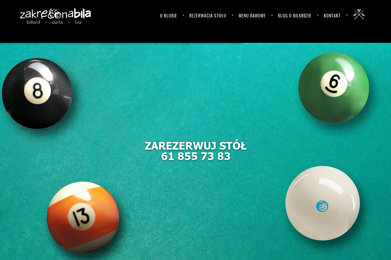 Zrzut strony Klub bilardowy | Zakręcona Bila