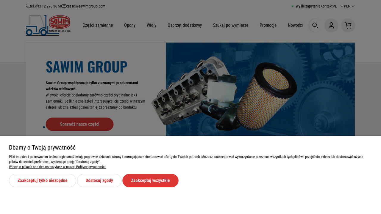 Zrzut strony Części do wózków widłowych | Sklep internetowy SAWIM-GROUP