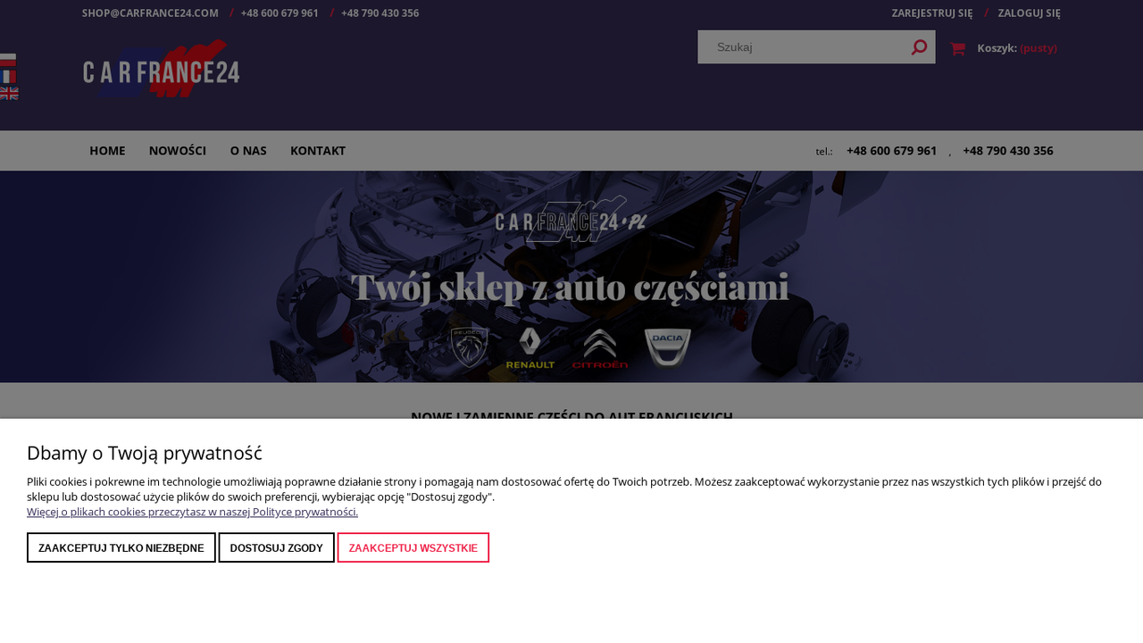 Zrzut strony Sklep z częściami do samochodów francuskich Carfrance24