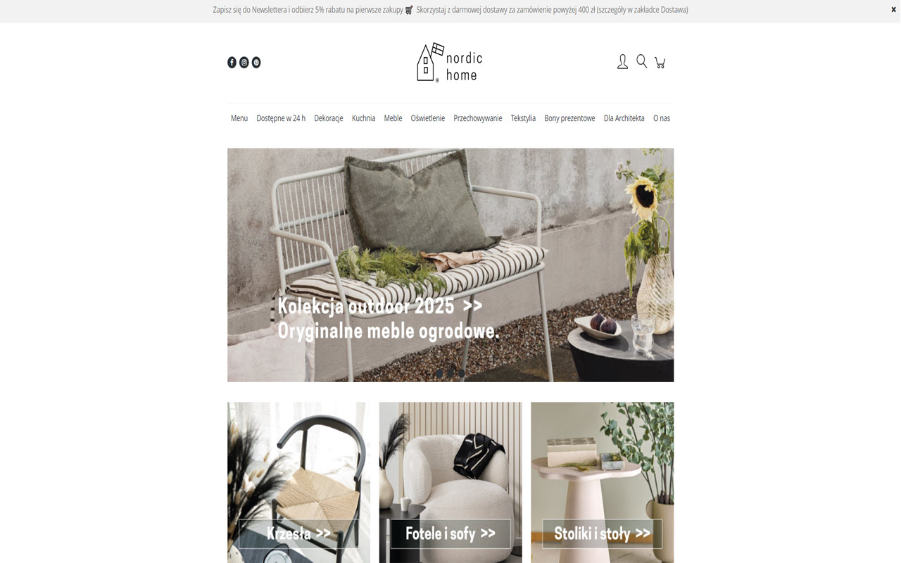Zrzut strony Nordic Home