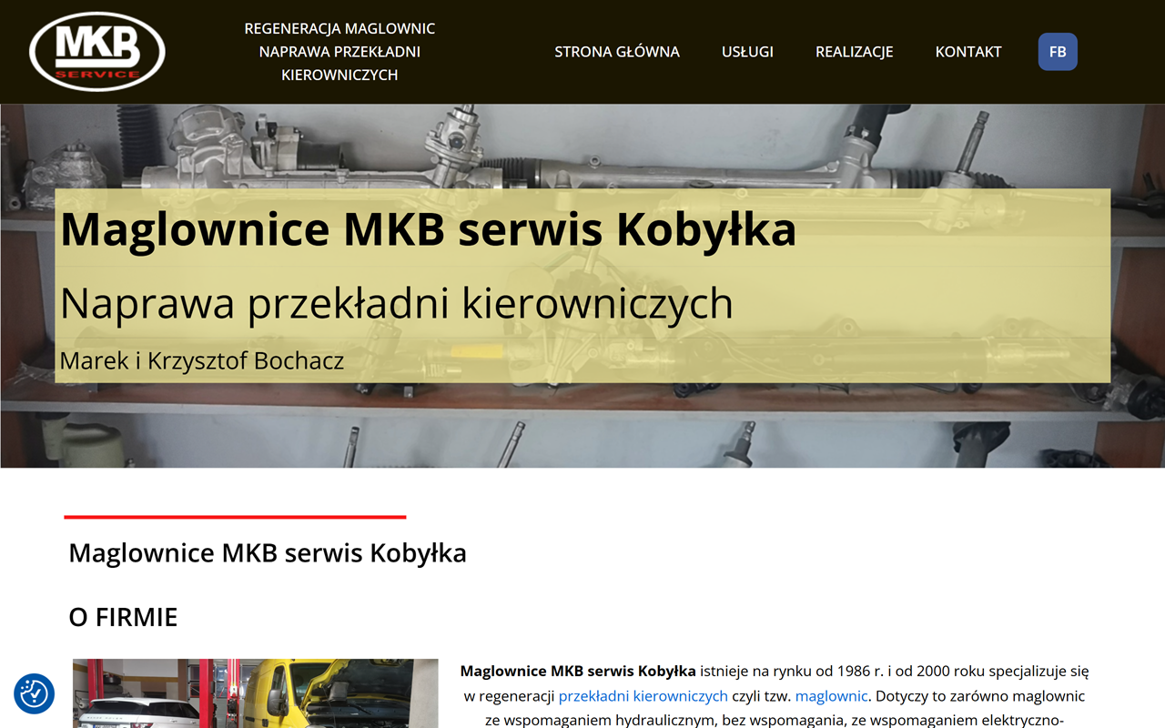 Zrzut strony MKB Service - Regeneracja maglownic