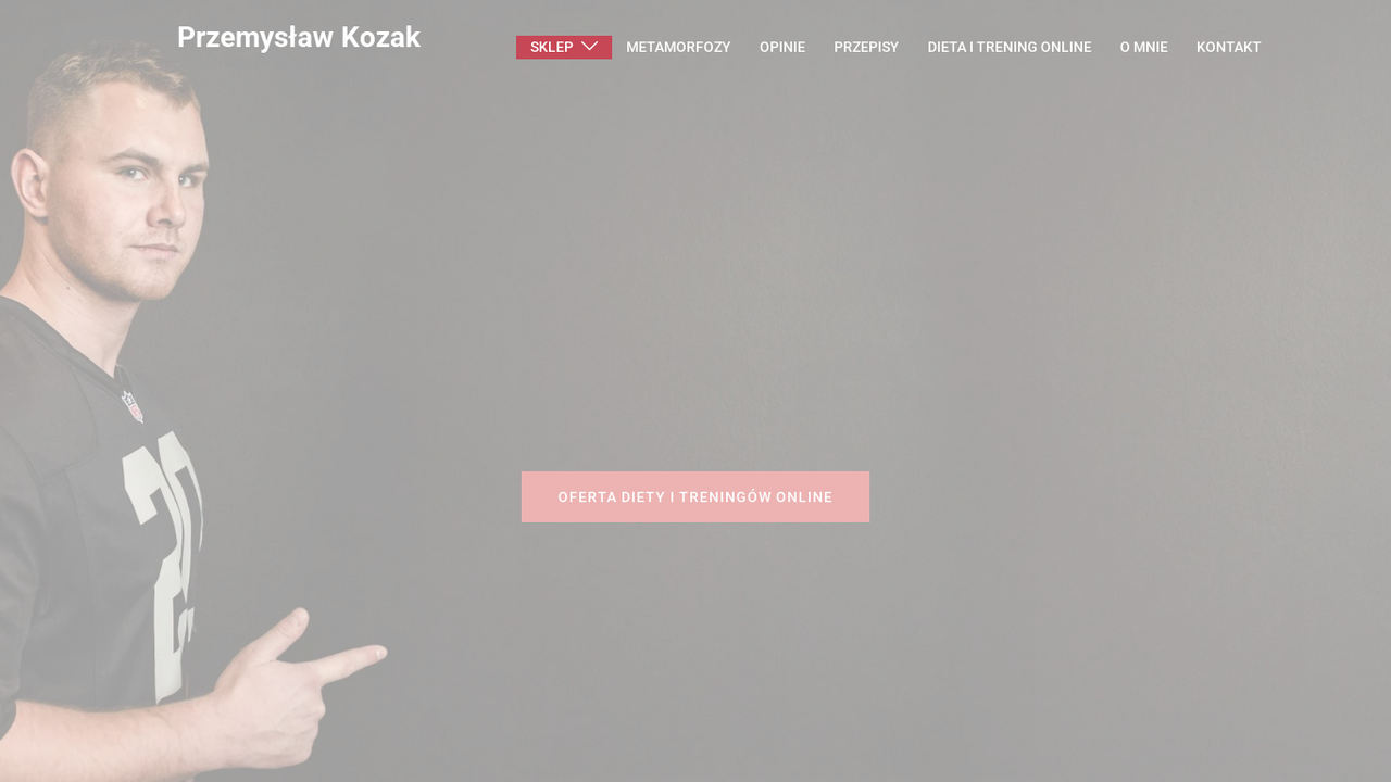 Zrzut strony Przemysław Kozak - Trener i dietetyk online