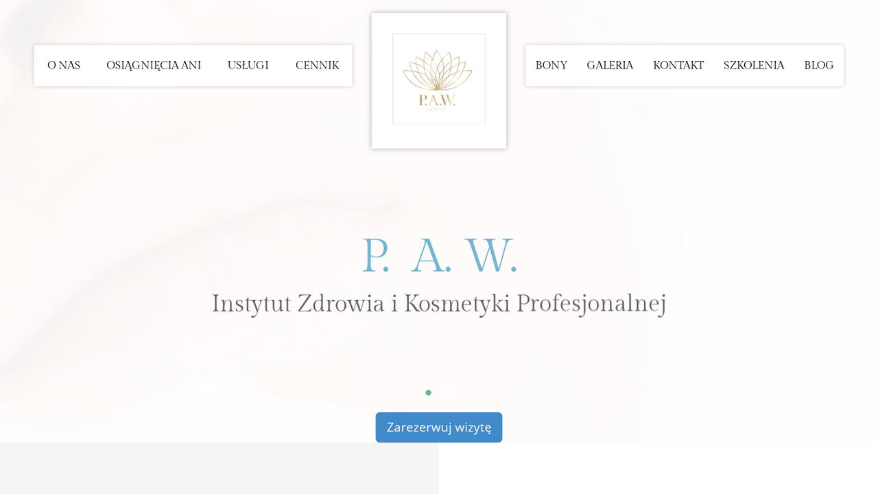 Zrzut strony P.A.W. Instytut Zdrowia i Kosmetyki Profesjonalnej
